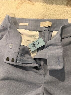 LOFT Petite Pale Blue Tailored Pants